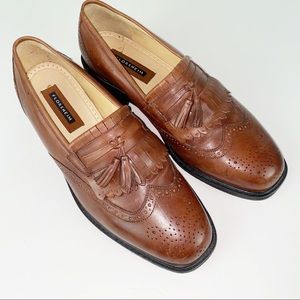 Florsheim leather Wingtip fringe Loafers S…
